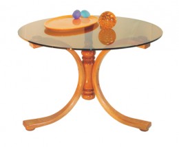 Круглый журнальный столик стеклянный Лорд