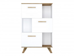 Стеллаж  Шкаф низкий с нишами Вега Скандинавия