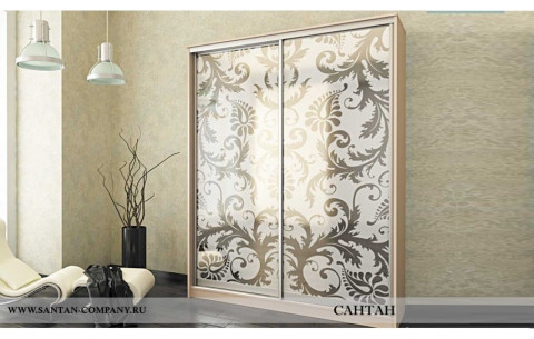 Шкаф-купе Оптима №5 1,2-2 зеркало пескоструй