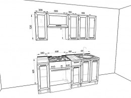 Кухня Глетчер 1,8 метра