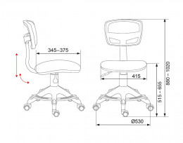 Детское компьютерное кресло Бюрократ CH-204-F