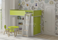 Кровать чердак со шкафом-купе Легенда 42.5.3