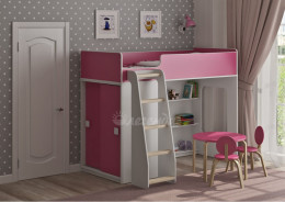 Кровать чердак со шкафом-купе Легенда 42.5.3