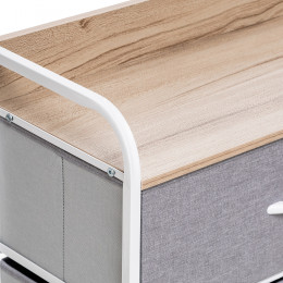 Комод Leset Ноа 7 ящ., Каркас Белый, Светло-серый