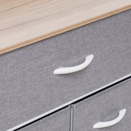 Комод Leset Ноа 7 ящ., Каркас Белый, Светло-серый