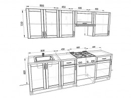 Кухня Базис Nicole-Wood 2,5 метра