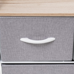 Комод Leset Ноа широкий, Каркас Белый, Светло-серый