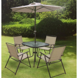 Комплект садовый VINE (стол + 4 кресла + зонт)