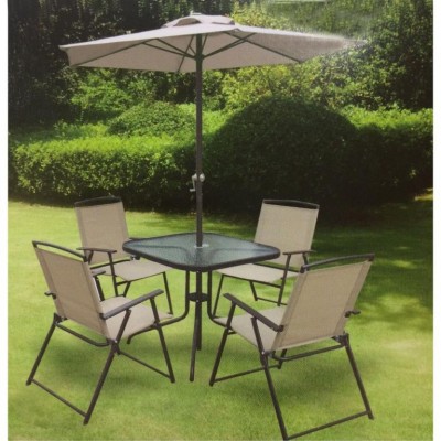 Комплект садовый VINE (стол + 4 кресла + зонт)
