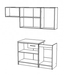 Кухонный гарнитур НК-Мебель Ханко 190 см