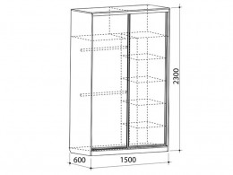 Шкаф-купе с зеркалом МебельСон Колорадо 1