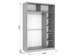 Шкаф-купе с зеркалом МебельСон Колорадо 1