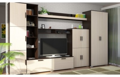 Гостиная Атлантида 5 (Венге / дуб молочный)