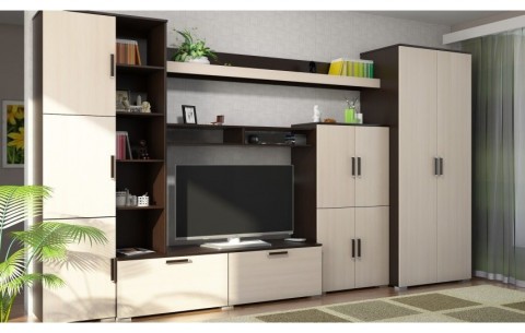 Гостиная Атлантида 5 (Венге / дуб молочный)