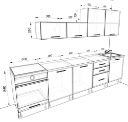 Кухня Оптима 3,0 метра
