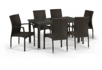 Комплект плетеной мебели из искусственного ротанга  T256B/Y379B-W56 / T256A/Y379A-W53 6Pcs