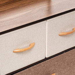 Комод Leset Локи 4 ящ., Каркас Коричневый, Бежевый/Светло-коричневый/Темно-коричневый