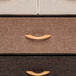 Комод Leset Локи 4 ящ., Каркас Коричневый, Бежевый/Светло-коричневый/Темно-коричневый