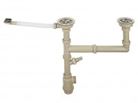 Выпуск большой двойной с переливом в комплекте с сифоном S810