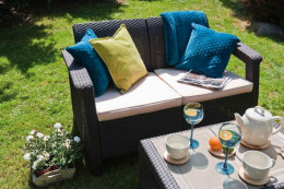 Плетеный диван из искусственного ротанга Keter CORFU LOVE SEAT 17197359