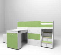 Белое дерево/зеленый