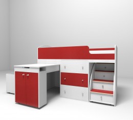 Белое дерево/ красный