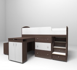 Бодего темный/белое дерево