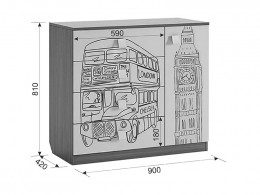 Комплект детской мебели МебельСон Челси К1
