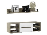 ТВ-тумба с настенной полкой BTS Наоми