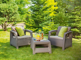 Комплект плетеной мебели Keter Комплект Corfu weekend 17197786/КАП