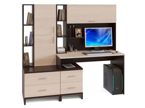 Компьютерный стол со стеллажом Сокол КСТ-114+КН-03+СТ-10