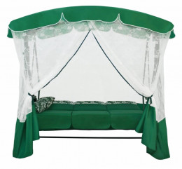 Качели садовые Элегант Премиум со столиком ЗЕЛЕНЫЙ (Код: 2016-КД-45/
