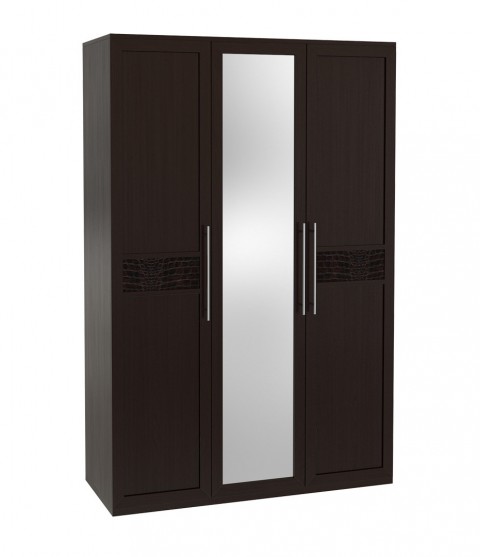 Распашной шкаф с зеркалом  Шкаф 3-х дверный с зеркалом Парма
