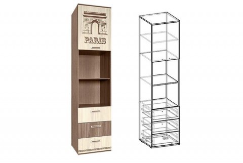 Пенал (Правый) Сенди 50 см