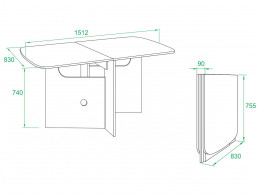 Стол-книжка Сокол СП-18
