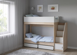 Двухъярусная кровать Легенда D602.3 с ящиками