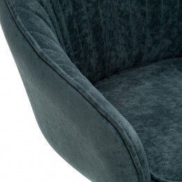 Стул с подлокотниками Leset Вайд, каркас Белый, велюр Темно-зеленый