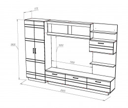 Гостиная НК-Мебель Никс-1