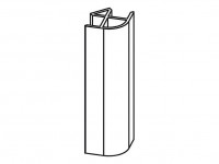 Уголок соединительный для цоколя.  90 град.  Н-100мм