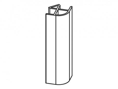 Уголок соединительный для цоколя.  90 град.  Н-100мм