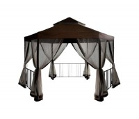 Шестигранный шатер для дачи с москитной сеткой Браунди