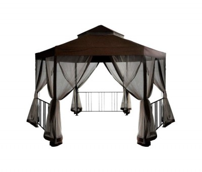 Шестигранный шатер для дачи с москитной сеткой Браунди