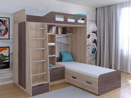 Кровать двухъярусная Астра 4  Сонома/Белый