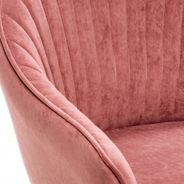 Стул с подлокотниками Leset Вайд, каркас Белый, велюр Персиковый