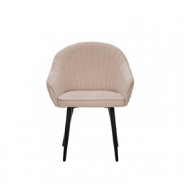 Стул с подлокотниками Leset Вайд, каркас Черный, велюр Бежевый