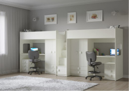 Двухъярусная кровать Легенда AA606-606 с тумбами