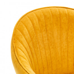 Стул с подлокотниками Leset Вайд, каркас Черный, велюр Горчица