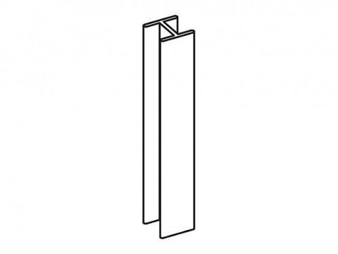 Планка соединительная для цоколя. 180 град.  Н-150мм.