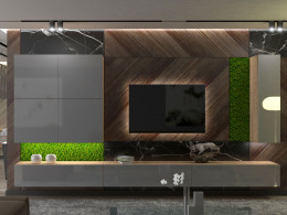 Навесной шкаф БОНмебель  Сан Марино вертикальный