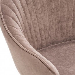 Стул с подлокотниками Leset Вайд, каркас Черный, велюр Латте